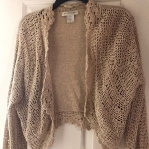 Tan crochet cardigan